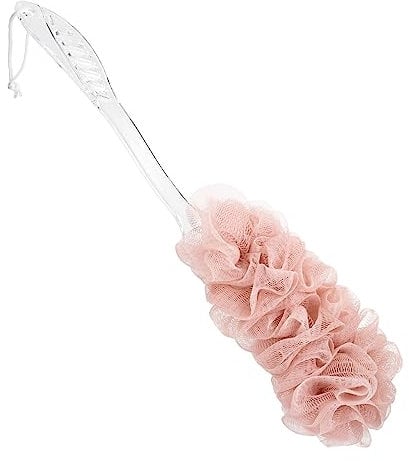 Homeshopa Long Handle Bath Brush, Shower Body Back Scrubber Loofah, Handheld Mesh Luffa Pouf Sponge for Men & Women, Exfoliating and Removing Dead Skin, Blood Circulation, Random Colour (Pack of 1)