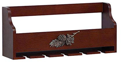 Porte-Bouteille Casseroles en Bois murales Suspendues Bouteilles de vin et Coupes en Verre de Champagne