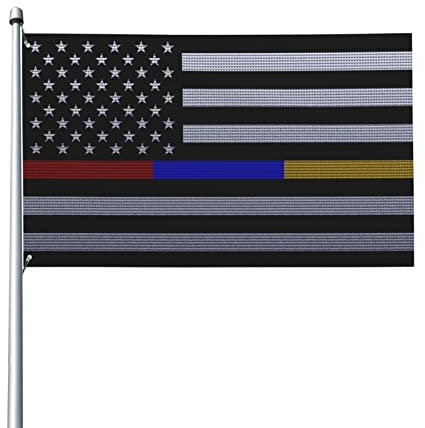 Aliment Flagge der Vereinigten Staaten, dünne Linie, rot-blau-gelbe Flagge, Strickeffekt, 90 x 150 cm, für den Außenbereich, Garten, Dekoration, Banner, Innenbereich, Familie, Urlaub, Mode, Party,