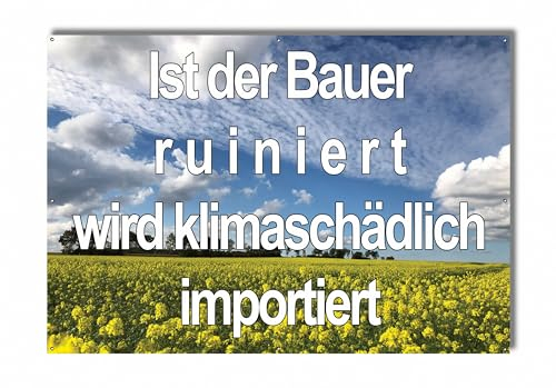 Protestbanner für Demo Landwirtschaft - Banner für Bauernprotest (Rapsfeld)