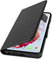 WIIUKA Hülle für Samsung Galaxy S24 Ultra, Leder aus Deutschland, mit Kartenfach, extra Dünn, Handyhülle mit Standfunktion, Tasche Schwarz