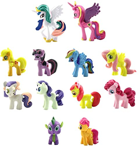 Cake Topper Unicorn Decoration, Einhorn Geburtstag Kuchen Einhorn Mini Figuren Set Cupcake Figuren Party Kuchen Dekoration Kuchen Topper für Kinder Mädchen Pack of 12