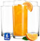 KONZEPT Lot de 6 verres à long drink transparents de 280 ml, passent au lave-vaisselle, idéaux comme verres à jus, à eau, à café glacé
