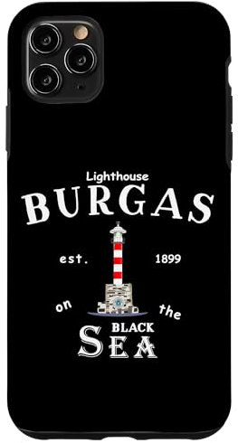 iPhone 11 Pro Max Burgas on the Black Sea, Bulgaria, drawing lighthouse Case