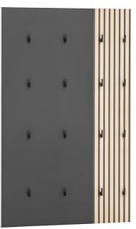 Schildmeyer Alexa Hakenpaneel 701957, Akustikpaneel Optik/Schwarzmatt, 73,5 x 2,6 x 109 cm