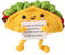 TOYMIS Taco zur Positiven Unterstützung, Gehäkelter Taco Positiver Taco Häkeln Puppen Geschenk zum Motivieren Positive Gestrickte Mini-Puppe als Aufmunterungsgeschenk Partydekoration