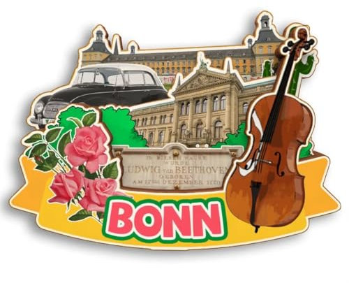 Bonn Germany 3D-Kühlschrankmagnet aus Holz, Stadt, Reise, Souvenir, Kühlschrank-Aufkleber, Zuhause, Küche, Whiteboard, Dekoration