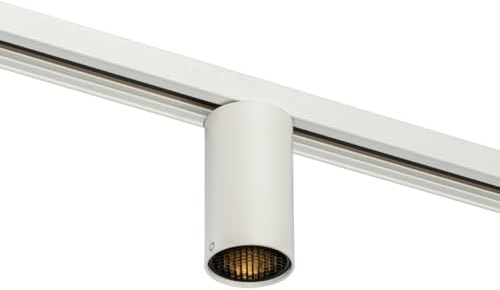 Qazqa Modern Schienenleuchte für Schienensystem - Iconic - Weiß, Rund, 5cm, Ideal als Küche lampe und