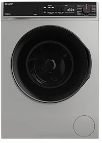 SHARP ES-PRO014SA-DE Waschmaschine Frontlader, 10kg, 1400U/min,Smarte Bedienung durch Veezy App, Dampffunktion, Inverter, 15 Programme, AquaStop, Silber