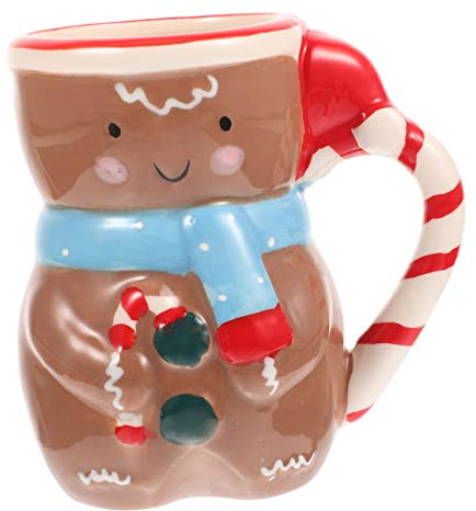 Garneck Weihnachtsbecher Aus Keramik Weihnachtsbaum Tassen Partybecher Tassen in Sackleinenform Lebkuchenmann Lebkuchen-frühstückstasse Große Weihnachtliche Suppentasse Latte-becher Coffee