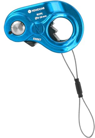 NewDoar Cuerda Ascender - Abrazadera de cuerda ligera para ascender de 8 a 13 mm, agarre autoblocante para escalada en roca, rescate de protección, rapel, equipo de equipo (azul)