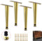 Goldene konische Möbelbeine, verstellbar, Metall, Tischbein für Sofa, TV-Schrank, 0 1 cm, Höhenverstellung, 4 Stück