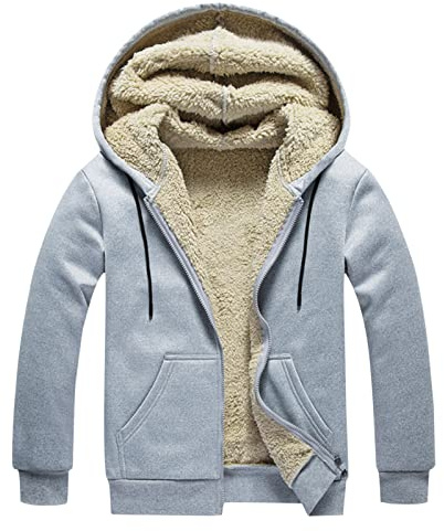 Felpata da Uomo In Pile Tinta Unita con Cappuccio Comodo a Maniche Lunghe Pullover con Coulisse Mezza Cerniera e Tasche Comoda Casual Sportiva Calde Per Autunno e Inverno Tinta Unita Sweater Top