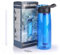 Gourde avec paille filtrante intégrée 650ml, filtre 99,99% des bactéries, capacité de filtration de 1500L pour sport, voyage, trek, randonnée, quotidien.. Distribuée par une société Française. (bleu)