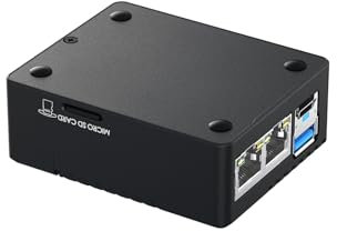Waveshare Mini Dual Gigabit Ethernet Base Board, Mini-Computer Kit, Compatible with Raspberry Pi Compute Module 5 (NOT Included), for All Variants of CM5, Comes with Case and Power Supply