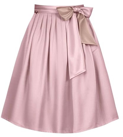 Dirndlschürze 60 Cm,Schürze für Dirndl Trachtenschürze Damen Dirndlschürze hochwertige Traditionelles Streifenmuster Design Bequem & Pflegeleicht Perfekt für Trachten & Festlichkeiten Rosa M