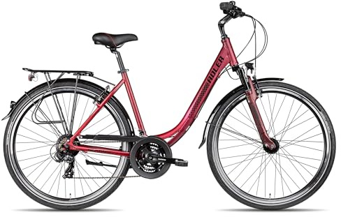 Adler Verona Wave Trekkingfahrrad 28 Zoll Damenrad Tiefeinstieg 21 Gang Shimano mit Straßenausstattung