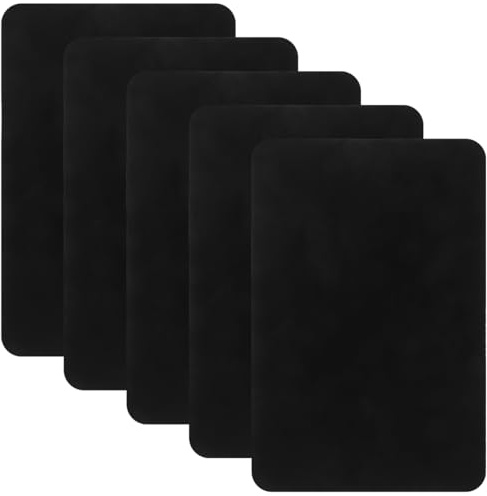 Sewroro 5Pcs Vinyl Record Cleaning Cloths Black for Cds and Discs Dust Removal Portable Turntable Cleaner Soft Lint-Free Cloths for Vinyl Record Care