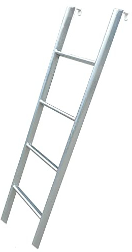 GAOzhenq Scala per Letto a Castello/soppalco Alto 45/51/55/59 Pollici con Ganci, scaletta rialzata in Argento per Camera da Letto per Bambini in Camper, carico 330 libbre (Dimensioni: 1,4 m/4,6 Piedi