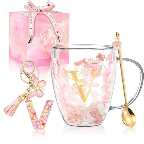 Gifts for Women Glass Coffee Mugs Birthday Gifts for Women Her Ladies | Espresso Tea Cups Personalised Friendship Leaving Thank You Teacher Gifts Cute Double Walled Glass Mugs Christmas Presents