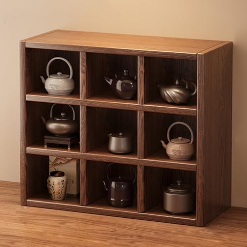 Onxyrbyte Wandmontiertes Tassenregal aus Holz,Wanddekoration Teetasse Halter,Tassenregal Holz Setzkasten,Wandregal für Tassen und Untertassen,für Wohnzimmer,Küche,Büro,Arbeitszimmer