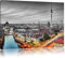 Pixxprint Berlin City Panorama, Größe: 80x60cm, Leinwandbild, fertig gespannt, Wandbild, Dekoration, Kunstdruck, kein Poster