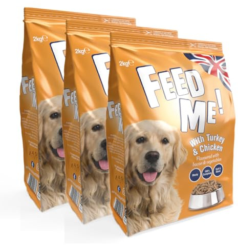 HiLife FEED ME! - Complete Dry Dog Food - Turkey Chicken Bacon Vegetables - Soft Moist & Meaty, 6kg (Packing May Vary)