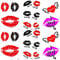 Yesallwas 6 Sheet cute Temporary Tattoo Sticker Fake Tattoos for Women Girls Models,Waterproof Long Lasting Body Art Makeup red lip temporary tattoos - Sexy Kiss Lip Red Black purple cute word love