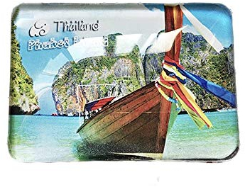 3D Phuket Thailand Refrigerator Fridge Magnet Crystal Glass Handmade Tourist Travel Souvenir Collection Gift Whiteboard Magnetic Sticker Home Decoration