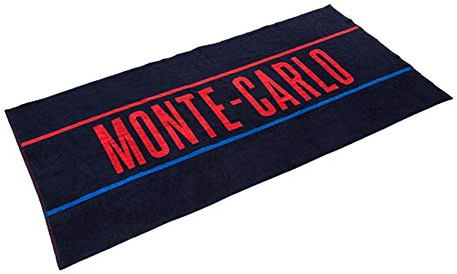 Skoda 3U0084500 Strandtuch Monte Carlo 180x90cm Baumwolle Badetuch Handtuch, Blau/Rot