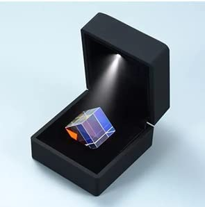 Mini Prisma 23x23x23mm, Sechsseitiges Helles Licht Kombinieren, Cube Prisma Kristall Kinder Bunt für Lehre Fotografie Optisch