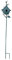 TentHome Gartenstecker Metall Vogel Gartenstab Vogelhaus auf Stab Vogelfutterhaus mit Ständer/Standfuß Vogelhäuschen Gartendeko Landhaus für Vögel - H100cm (Blau)