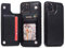 UEEBAI Case for iPhone 11 Pro Max, Luxury PU Leather Case with [Two Magnetic Clasp] [Card Slots] Stand Function Durable Shockproof Soft TPU Case Back Wallet Cover - Black