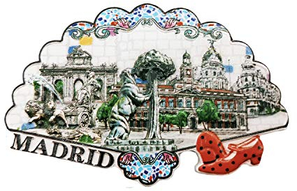 3D Madrid Spanien Fan Kühlschrankmagnet Souvenirs Handgemachte Harz Magnetische Aufkleber Home Küche Dekoration, Madrid Kühlschrankmagnet Sammlung Geschenk