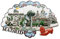 3D Madrid España Ventilador Imán Refrigerador Recuerdos Hechos a Mano Resina Pegatinas magnéticas Decoración de la Cocina del hogar, Madrid Imán de Nevera Colección Regalo