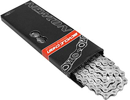 NEWTON Fahrradkette, 11 V, kmc x11e Silber, verstärkt, 116 Glieder, kompatibel mit Shimano VAE-Bike