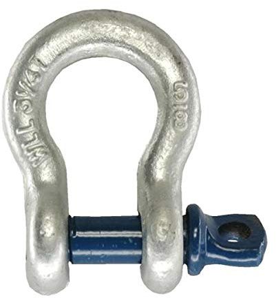 Schäkel, geschweift, Nenngröße 5/8 Zoll, zulässige Tragfähigkeit 3250 kg