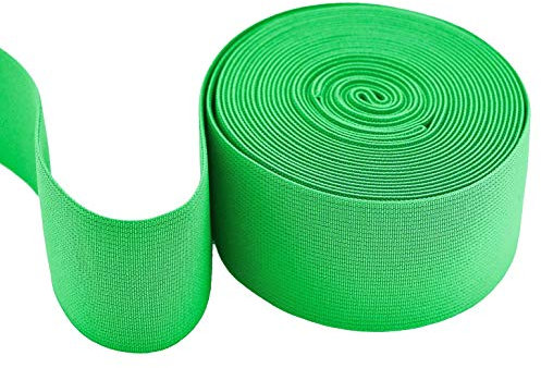 maDDma 5m Gummiband 50 mm breit Oeko-Tex Gummilitze elastisches Band Bekleidungsgummi Farbwahl, Größe:50 mm, Farbe:grüngelb