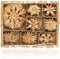 COM-FOUR® 36x Strohsterne im Mix-Set - Christbaum-Schmuck - Stroh-Anhänger für den Weihnachtsbaum - natürlicher Christbaum-Behang - Weihnachtsdekoration (36-teilig - Set1)