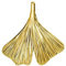 JEVELION Gold Ginkgo-Anhänger 750 Gold 18 Karat 18K für Damen als Ketten-Anhänger + Zertifikat