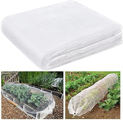 OAHAO Insect Netting Mesh 2.5*10m Fine Mesh Butterfly Garden Netting for Vegetables Plants Fruits Flowers Crops Greenhouse Row Covers Raised Bed Barrier Screen Birds Protection