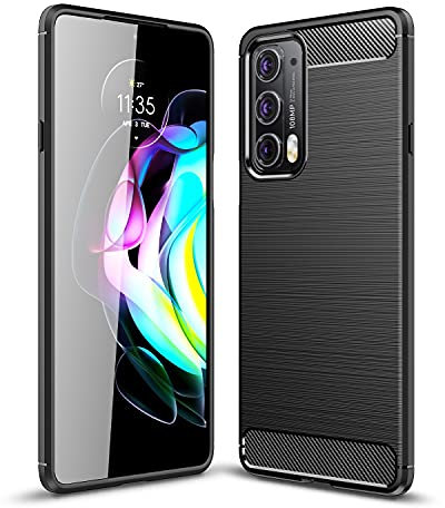 TingYR Cover per Motorola Edge 20, Ultra Sottile di Gomma, Ottima Cover Antiurto TPU Flessibile, Custodia Case per Motorola Edge 20 Smartphone.(Nero)