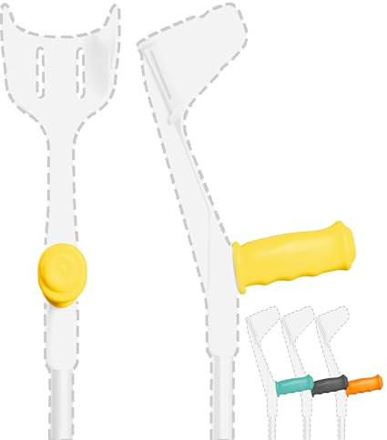 mySleeve - Fundas para mangos de muletas con almohadillas de gel para evitar que las muletas se resbalen y prevenir dolor en las manos. Proporciona agarres cómodos en las muletas