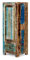 Woodkings® Bad Hochkommode Blue Lagoon Massivholz Mango bunt massiv rustikal Design Holzmöbel Badezimmerschrank Badezimmerkommode