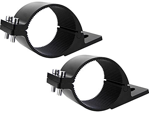 Willpower 1 paire de colliers de serrage de 6,3 cm en aluminium pour barres de toit de voiture, lampes de travail tout-terrain, barre lumineuse LED (63,5 à 66 mm, réglable)