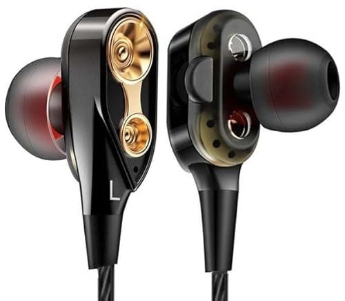 Ecouteurs HQ Design pour Samsung Galaxy S21 Smartphone avec Micro Kit Main Libre Haut de Gamme Universel Jack (Noir)