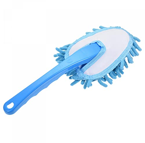 sourcing map Microfibre Chenille Plumeau Lavable Nettoyage Brosse Dépoussiérage Outil pour Ordinateur Clavier Fenêtre Meubles Maison Cuisine Bureau Bleu