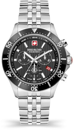 Swiss Military Hanowa SMWGI2100701 Flagship X Chrono Herrenuhr mit Edelstahlband Saphirglas