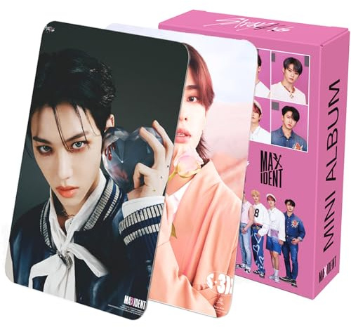 KPOPBP Stray Kids Maxident 55 Stück Fotokarten KPOP Merchandise Lomo Karten-Set Geschenk für Fans Party Dekorationen
