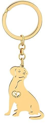 DALANE Edelstahl Niedlich Schlüsselanhänger Labrador Hund Welpe Auto Tasche Schlüsselring Haustiere Schmuck Geschenke für Damen Mädchen